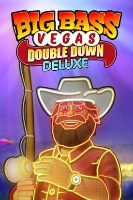 A cowboy with a classic western theme and the text "Vegas Double Down Deluxe."