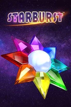 A bright multicolored gem with the text "Starburst."