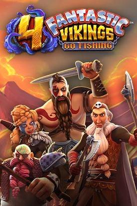 A group of Viking warriors with weapons on an adventure background.