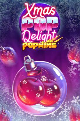 A colorful Christmas-themed ornament with the text "xmas pop Delight Popwins."