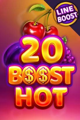 Bright red cherries with flames and the text "20 Boost Hot."